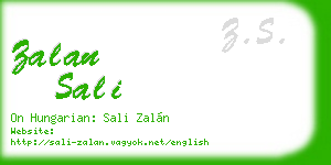 zalan sali business card