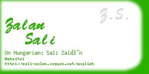 zalan sali business card